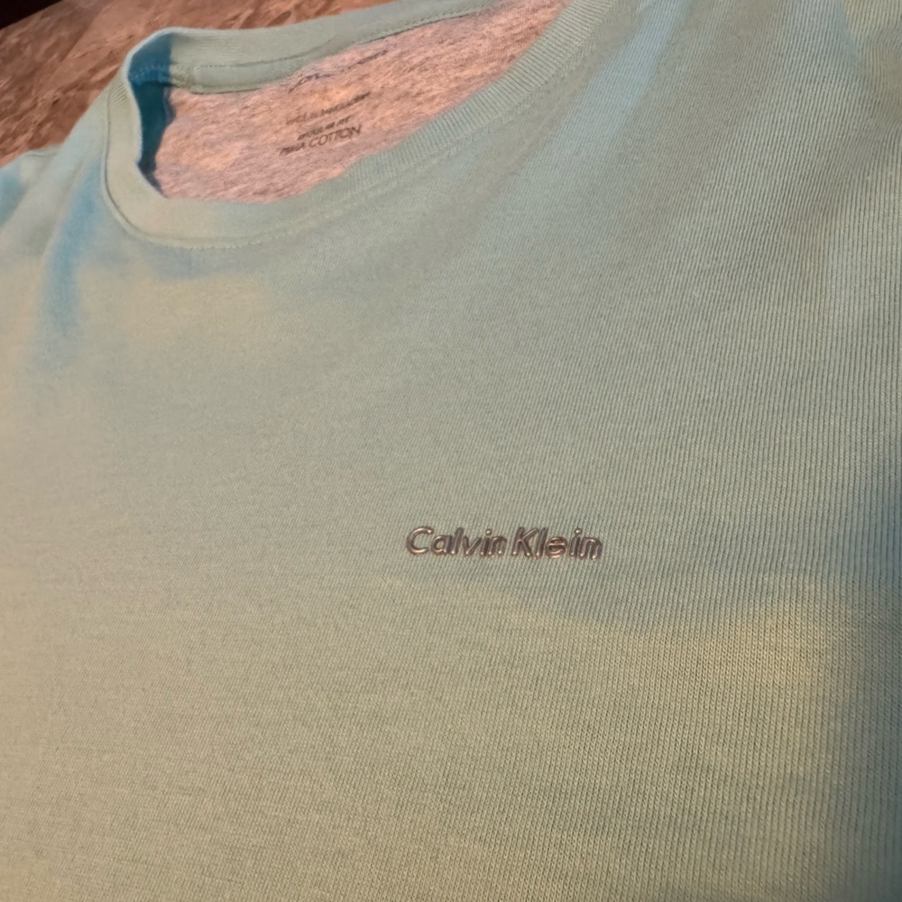 Calvin Klein Blue T-Shirt Pima Cotton (Medium Men’s Size)
